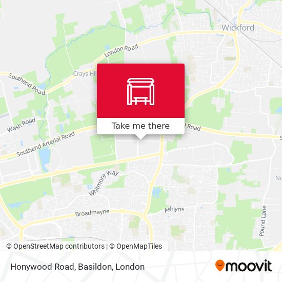 Honywood Road, Basildon map