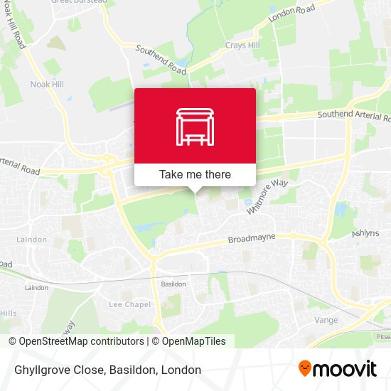 Ghyllgrove Close, Basildon map