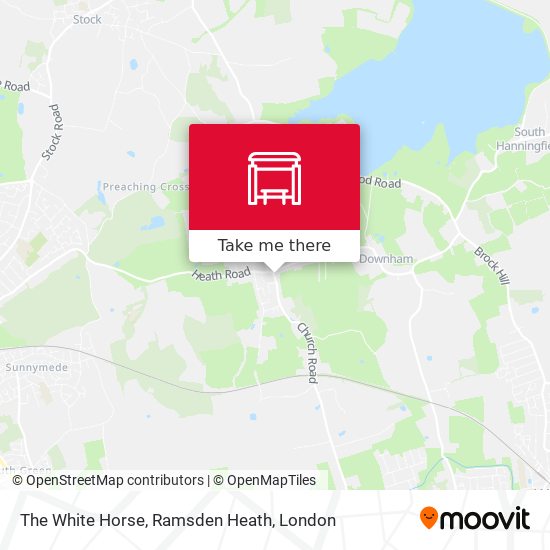 The White Horse, Ramsden Heath map
