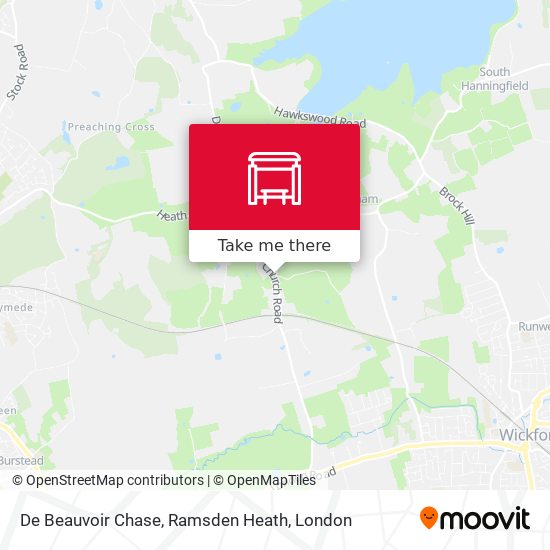 De Beauvoir Chase, Ramsden Heath map