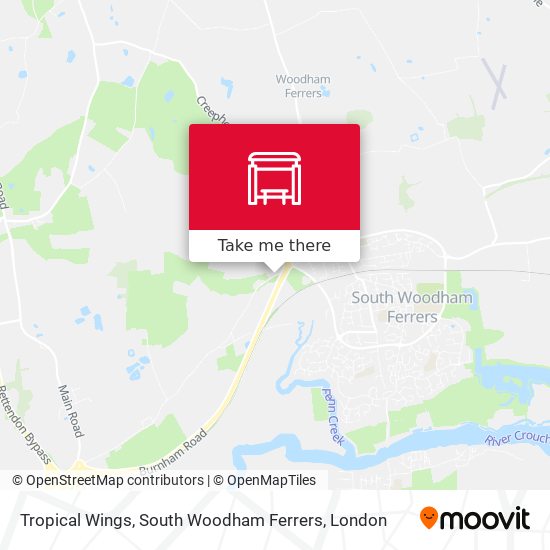 Tropical Wings, South Woodham Ferrers map