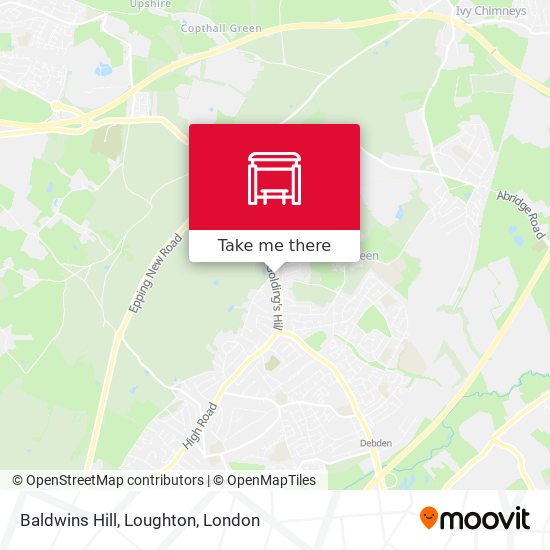 Baldwins Hill, Loughton map