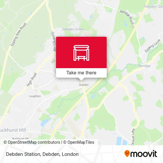 Debden Station, Debden map
