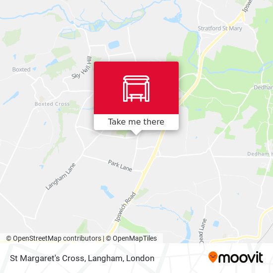 St Margaret's Cross, Langham map