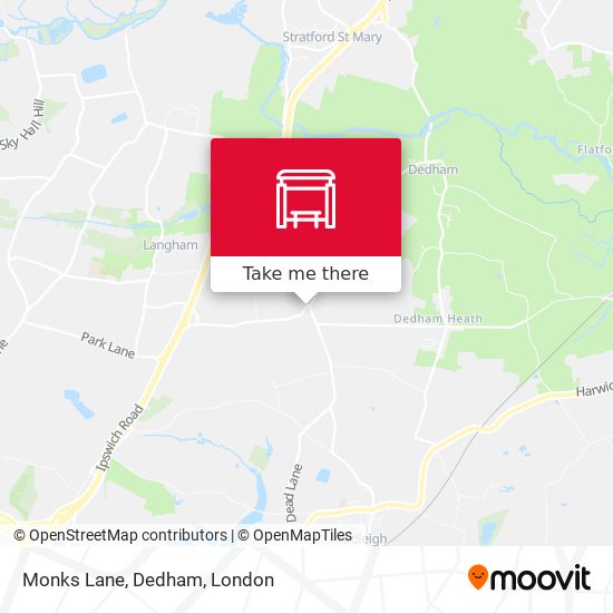 Monks Lane, Dedham map