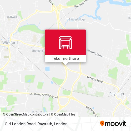 Old London Road, Rawreth map