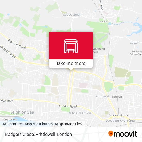 Badgers Close, Prittlewell map