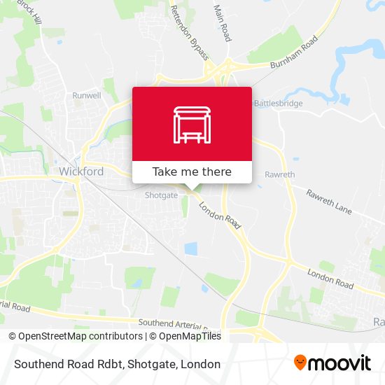 Southend Road Rdbt, Shotgate map