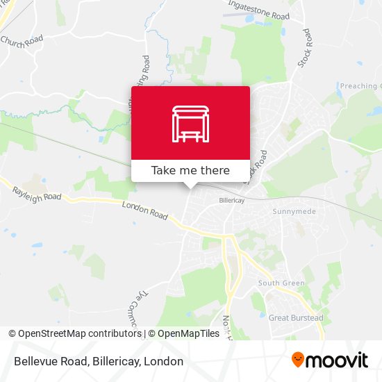 Bellevue Road, Billericay map