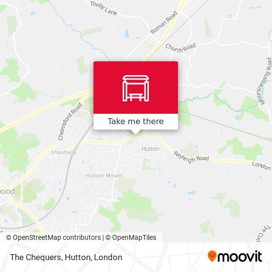 The Chequers, Hutton map