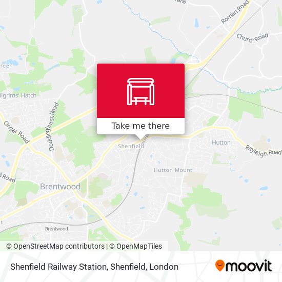 Shenfield Railway Station, Shenfield map