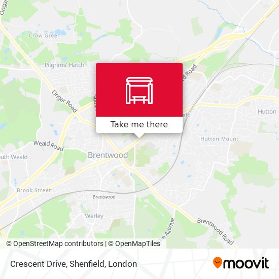 Crescent Drive, Shenfield map