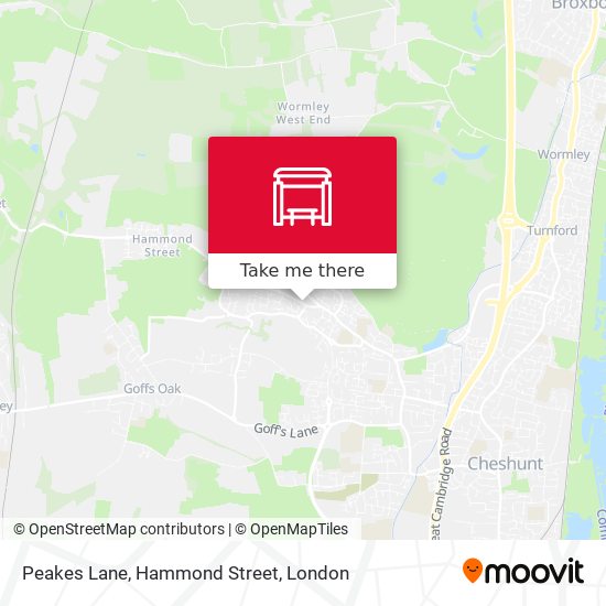 Peakes Lane, Hammond Street map