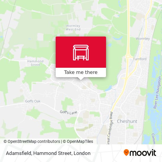 Adamsfield, Hammond Street map