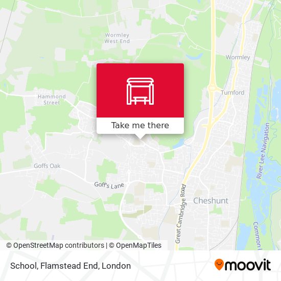 School, Flamstead End map