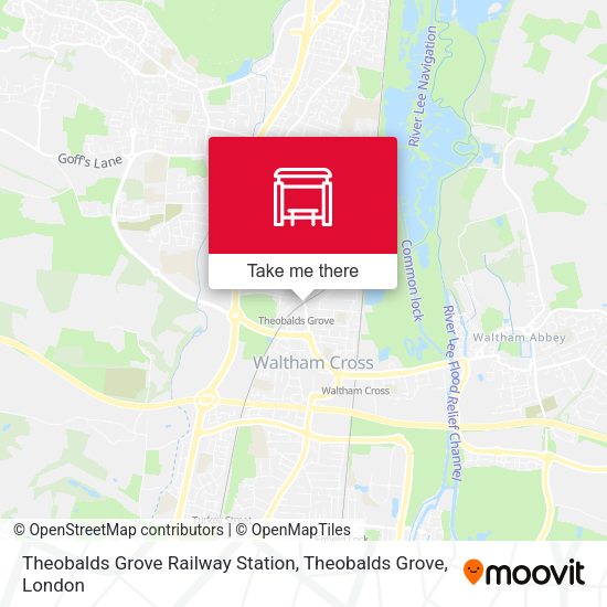 Theobalds Grove Railway Station, Theobalds Grove map