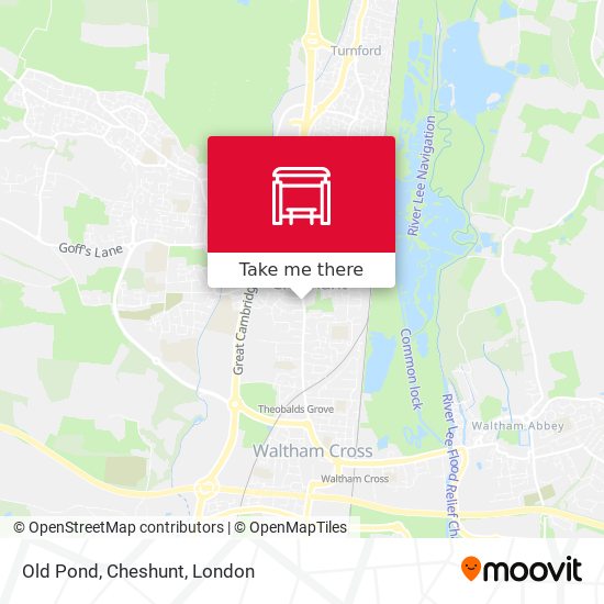 Old Pond, Cheshunt map