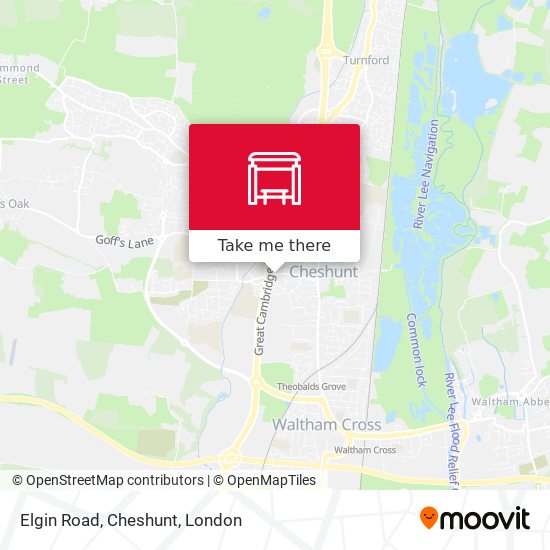 Elgin Road, Cheshunt map