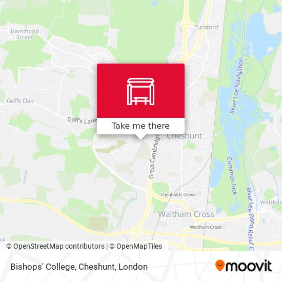Bishops' College, Cheshunt map