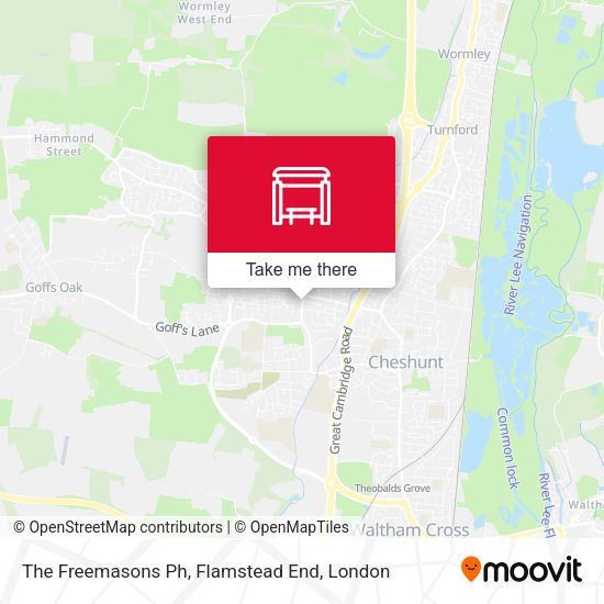 The Freemasons Ph, Flamstead End map