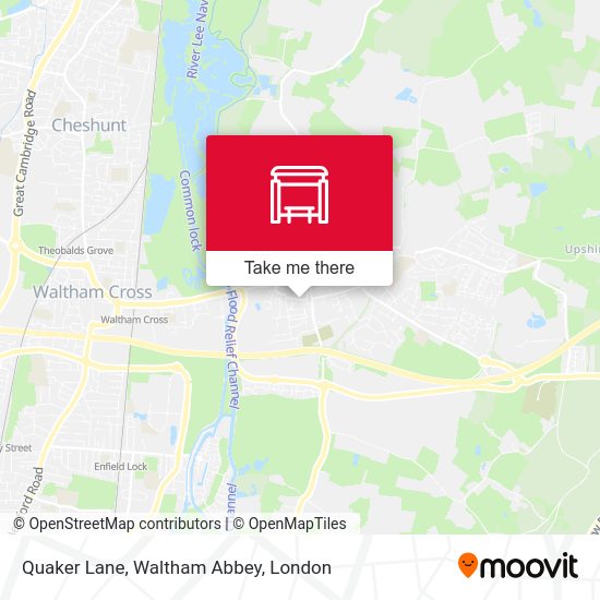 Quaker Lane, Waltham Abbey map