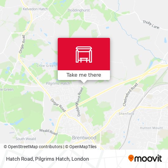 Hatch Road, Pilgrims Hatch map