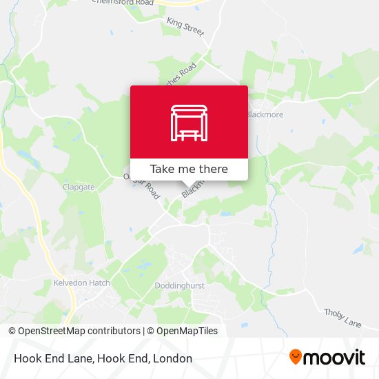 Hook End Lane, Hook End map
