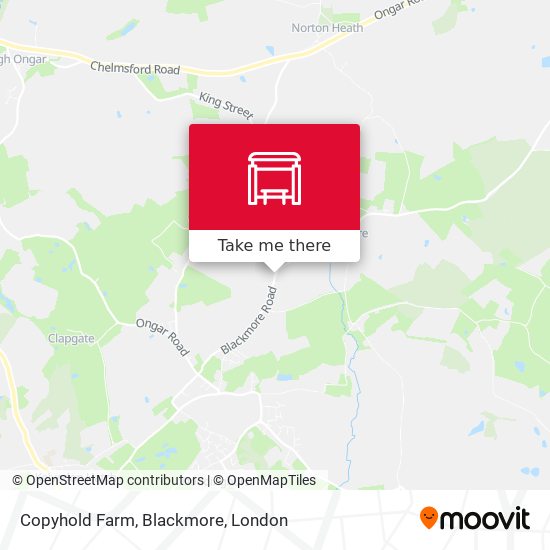 Copyhold Farm, Blackmore map