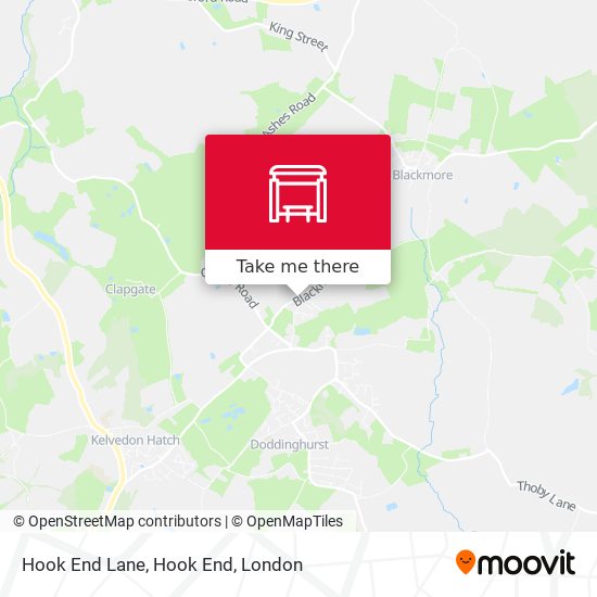 Hook End Lane, Hook End map
