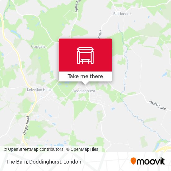 The Barn, Doddinghurst map