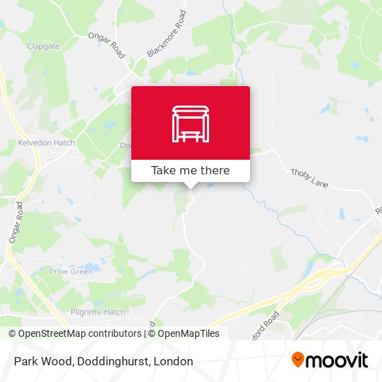 Park Wood, Doddinghurst map