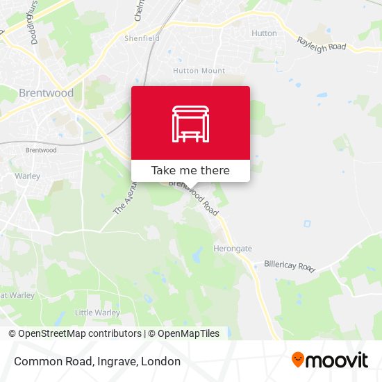 Common Road, Ingrave map