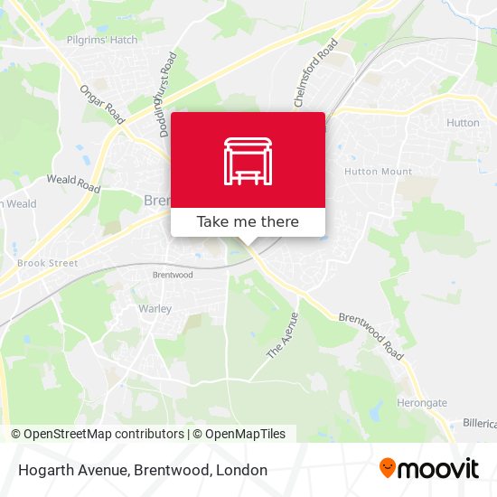 Hogarth Avenue, Brentwood map