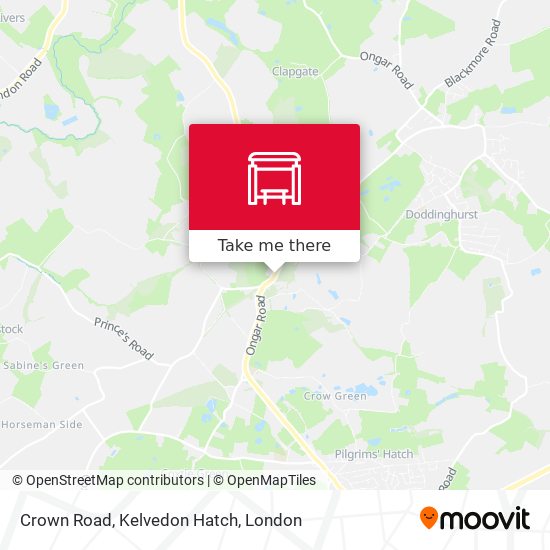 Crown Road, Kelvedon Hatch map