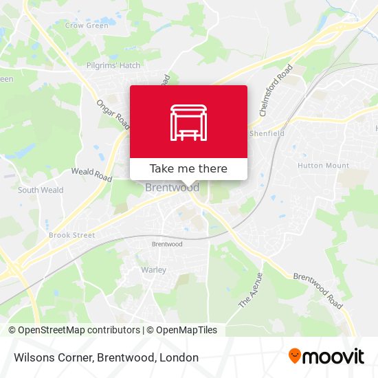 Wilsons Corner, Brentwood map