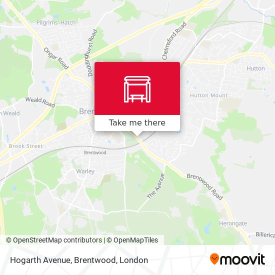 Hogarth Avenue, Brentwood map