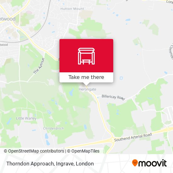 Thorndon Approach, Ingrave map