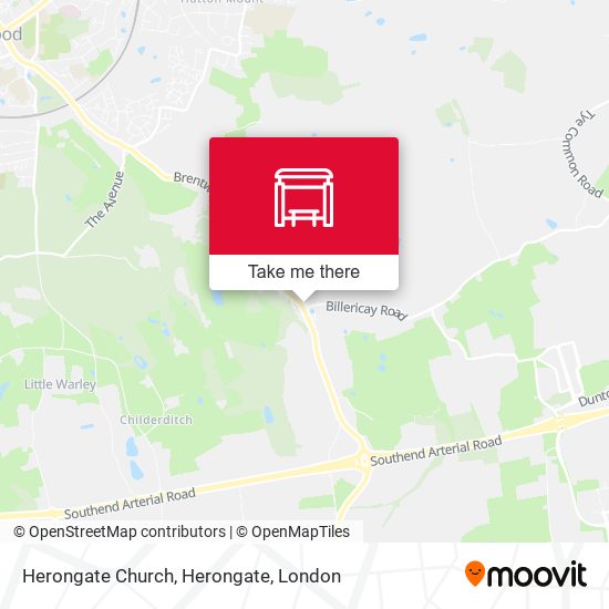 Herongate Church, Herongate map