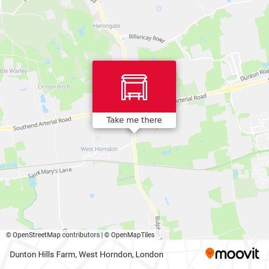 Dunton Hills Farm, West Horndon map