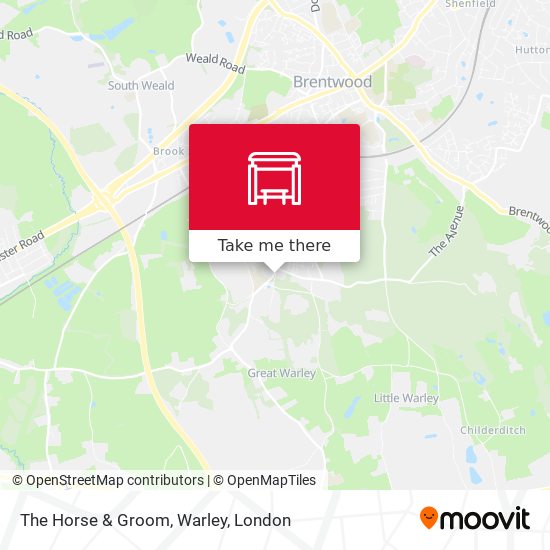 The Horse & Groom, Warley map