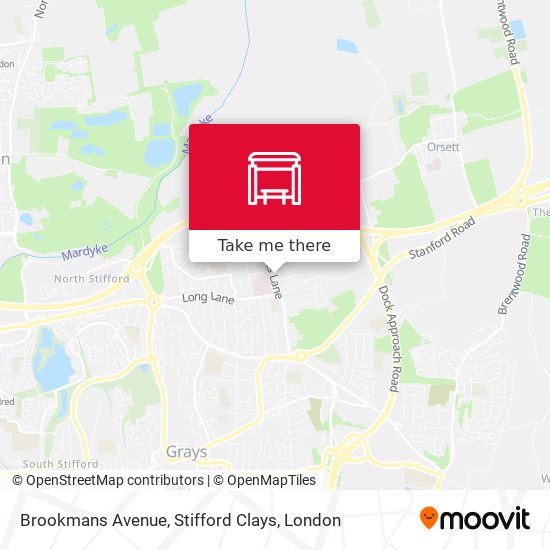 Brookmans Avenue, Stifford Clays map