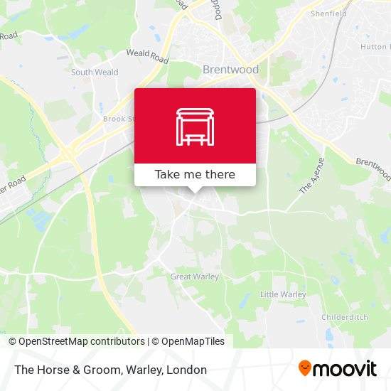 The Horse & Groom, Warley map