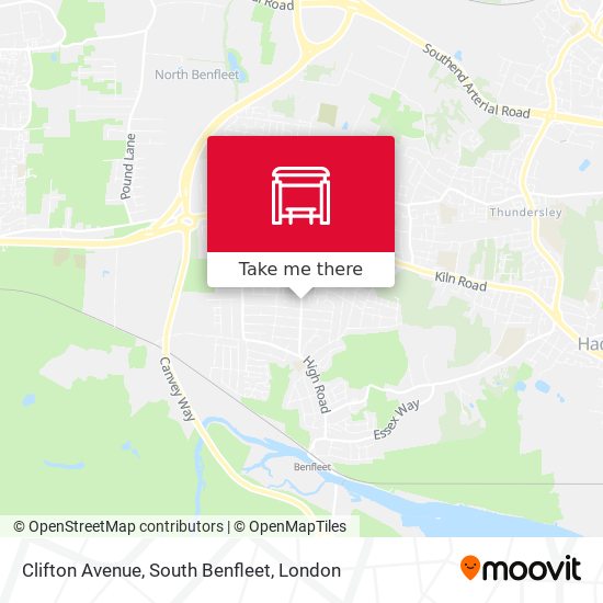 Clifton Avenue, South Benfleet map