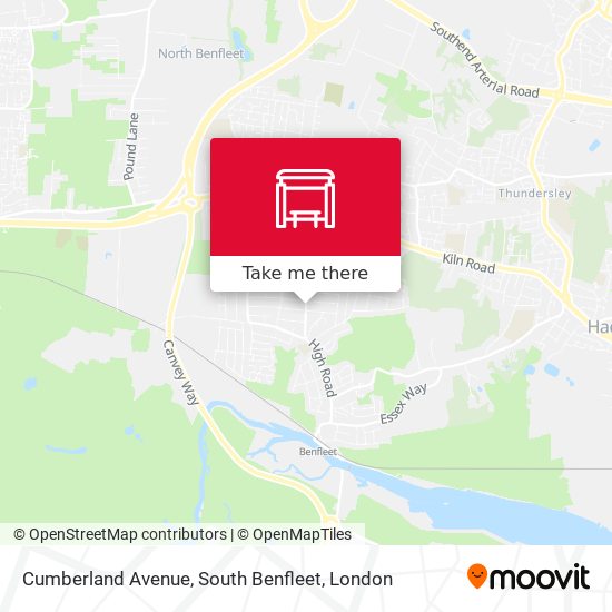 Cumberland Avenue, South Benfleet map