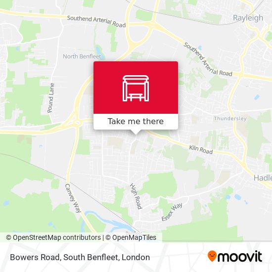 Bowers Road, South Benfleet map