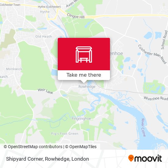 Shipyard Corner, Rowhedge map
