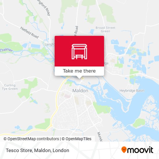 Tesco Store, Maldon map