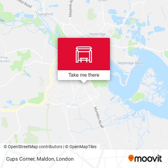 Cups Corner, Maldon map