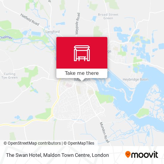 The Swan Hotel, Maldon Town Centre map