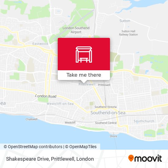 Shakespeare Drive, Prittlewell map